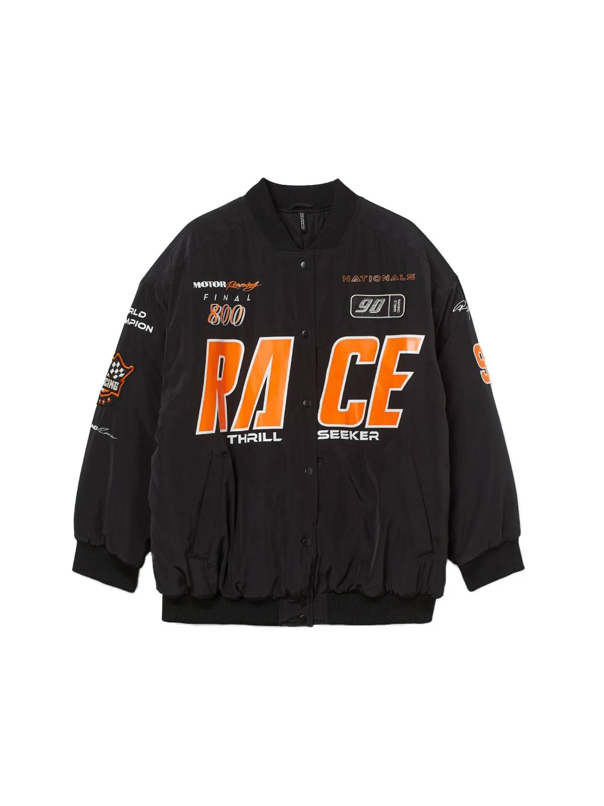 Geacă bomber H&M XS | Negru, Fără glugă, Poliester