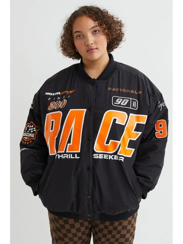 Geacă bomber H&M XS | Negru, Fără glugă, Poliester - Image 2