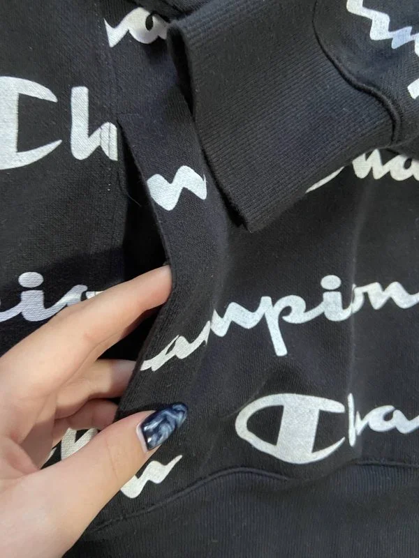 Hanorac sport Champion M | Negru, Bumbac - Image 4