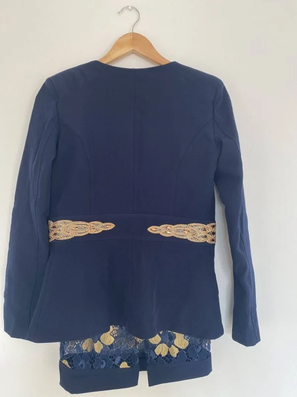 Costum cu sacou și pantaloni ATMOSPHERE FASHION EU 38 | Bleu, Poliester - Image 5