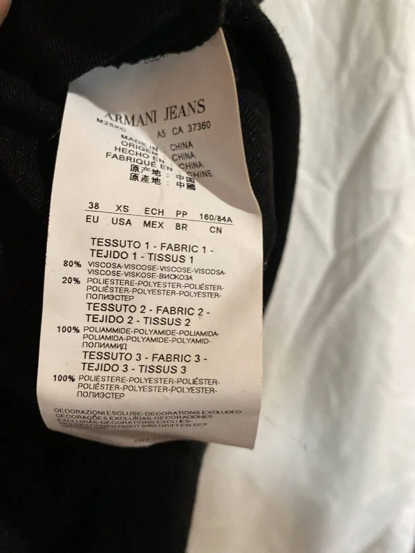 Top Armani Jeans EU 38 | Negru, Normal, Vâscoză - Image 7