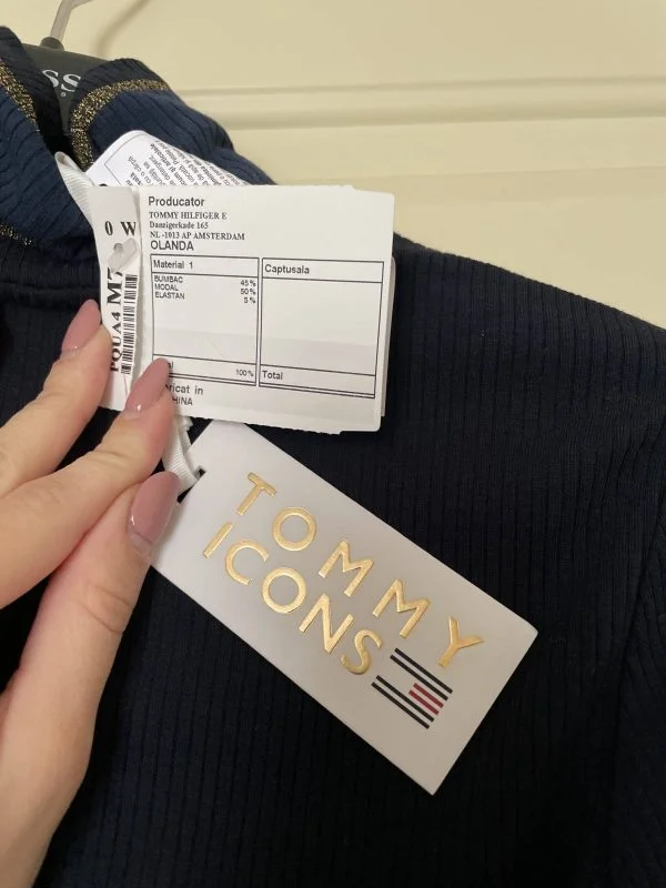 Bluză Tommy Hilfiger XS | Albastru, Normal, Bumbac - Image 5