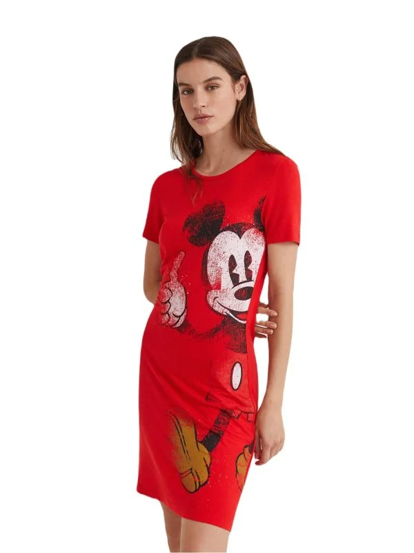 Top Desigual XS | Roșu, Normal, Bumbac