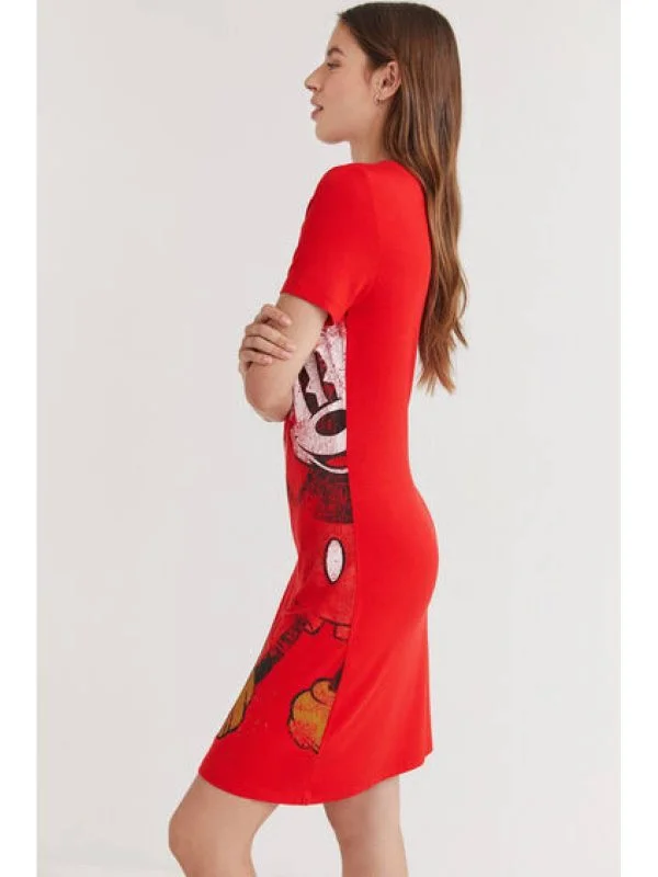 Top Desigual XS | Roșu, Normal, Bumbac - Image 4