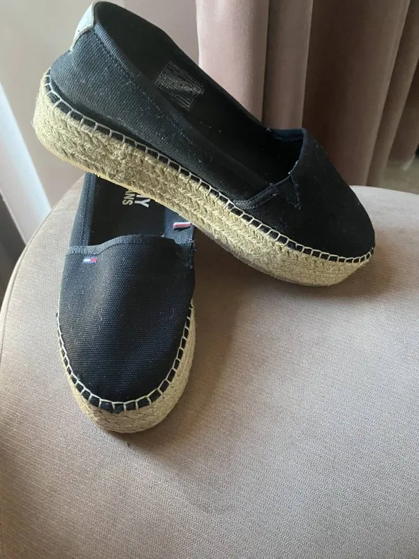 Espadrile Tommy Hilfiger EU 37 | Negru, Pânză - Image 4