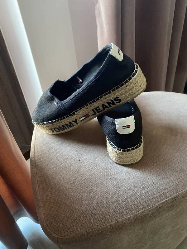 Espadrile Tommy Hilfiger EU 37 | Negru, Pânză - Image 2