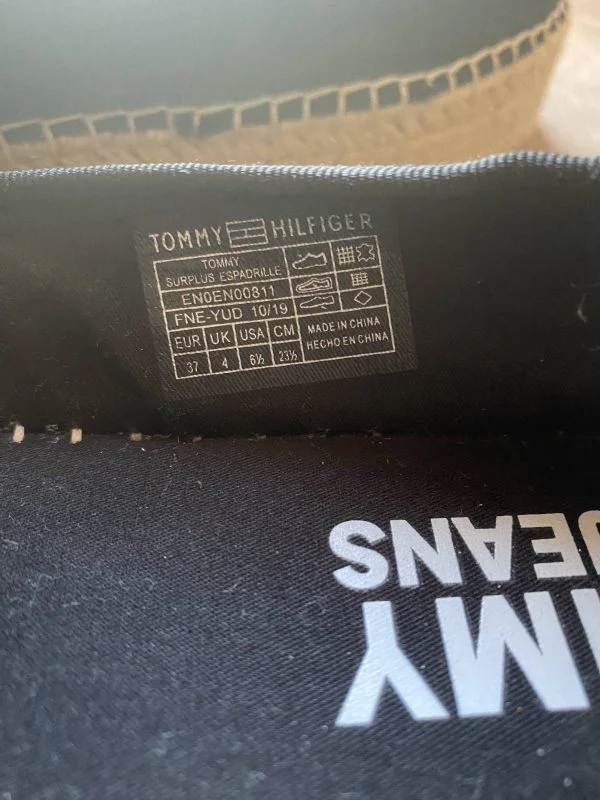 Espadrile Tommy Hilfiger EU 37 | Negru, Pânză - Image 6