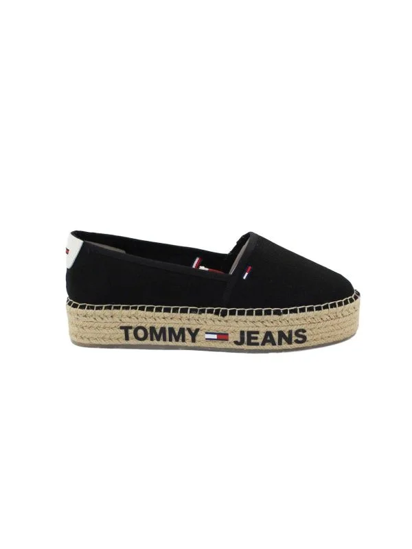 Espadrile Tommy Hilfiger EU 37 | Negru, Pânză