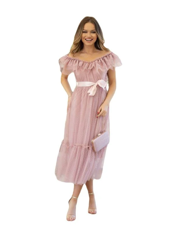 Rochie de seară STARSHINERS M | Roz, Midi