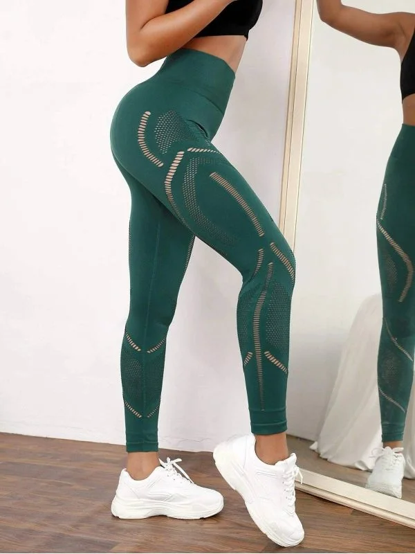 Colanți sport Shein M | Verde, Poliamidă - Image 2