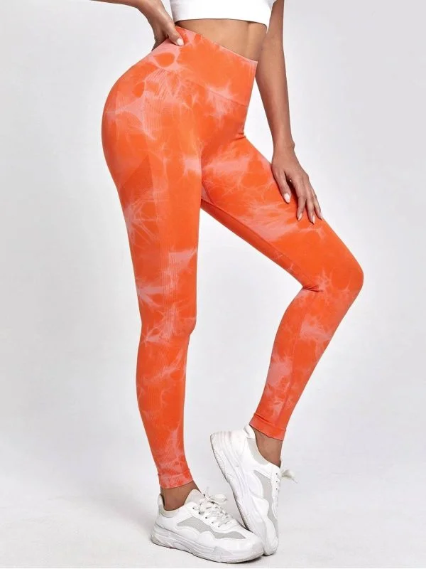Colanți sport Shein M | Portocaliu, Nailon - Image 2