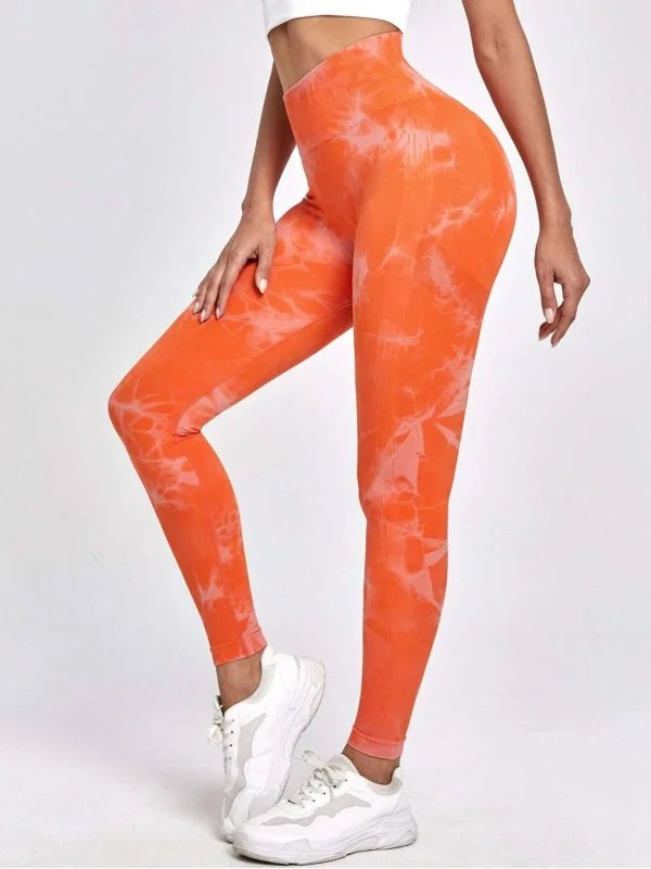 Colanți sport Shein M | Portocaliu, Nailon - Image 3
