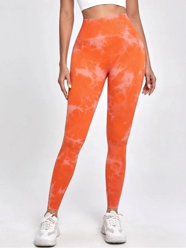 Colanți sport Shein M | Portocaliu, Nailon - Image 4