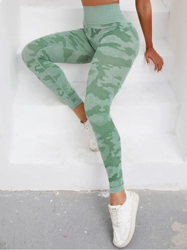 Colanți sport Shein M | Verde, Nailon - Image 3