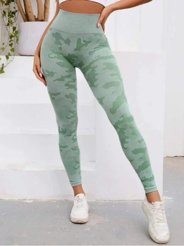 Colanți sport Shein M | Verde, Nailon - Image 5