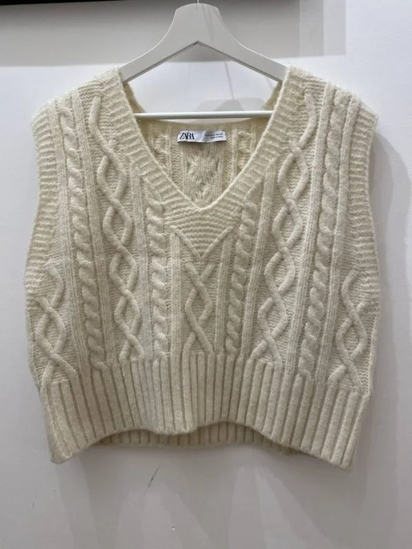 Pulover Zara M | Crem, Normal, Regular fit, Acrilic - Image 5