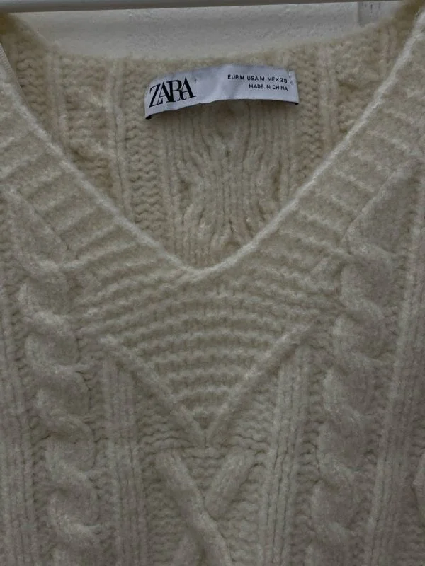 Pulover Zara M | Crem, Normal, Regular fit, Acrilic - Image 7