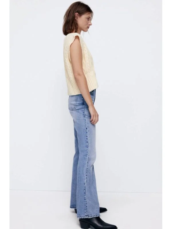 Pulover Zara M | Crem, Normal, Regular fit, Acrilic - Image 3