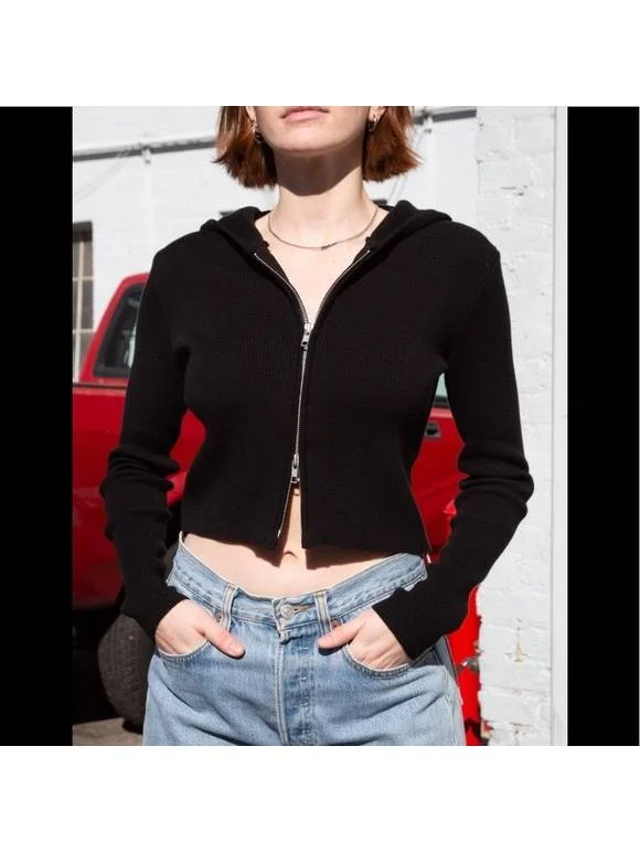Pulover BRANDY MELVILLE XS | Negru, Normal, Regular fit, Bumbac - Image 5