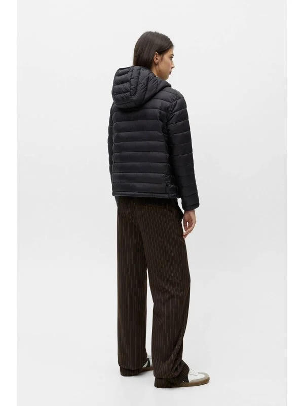 Geacă matlasată Pull&Bear EU 38 | Negru, Cu glugă, Poliester - Image 3
