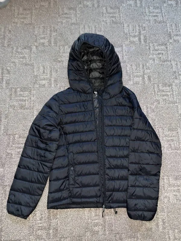 Geacă matlasată Pull&Bear EU 38 | Negru, Cu glugă, Poliester - Image 6