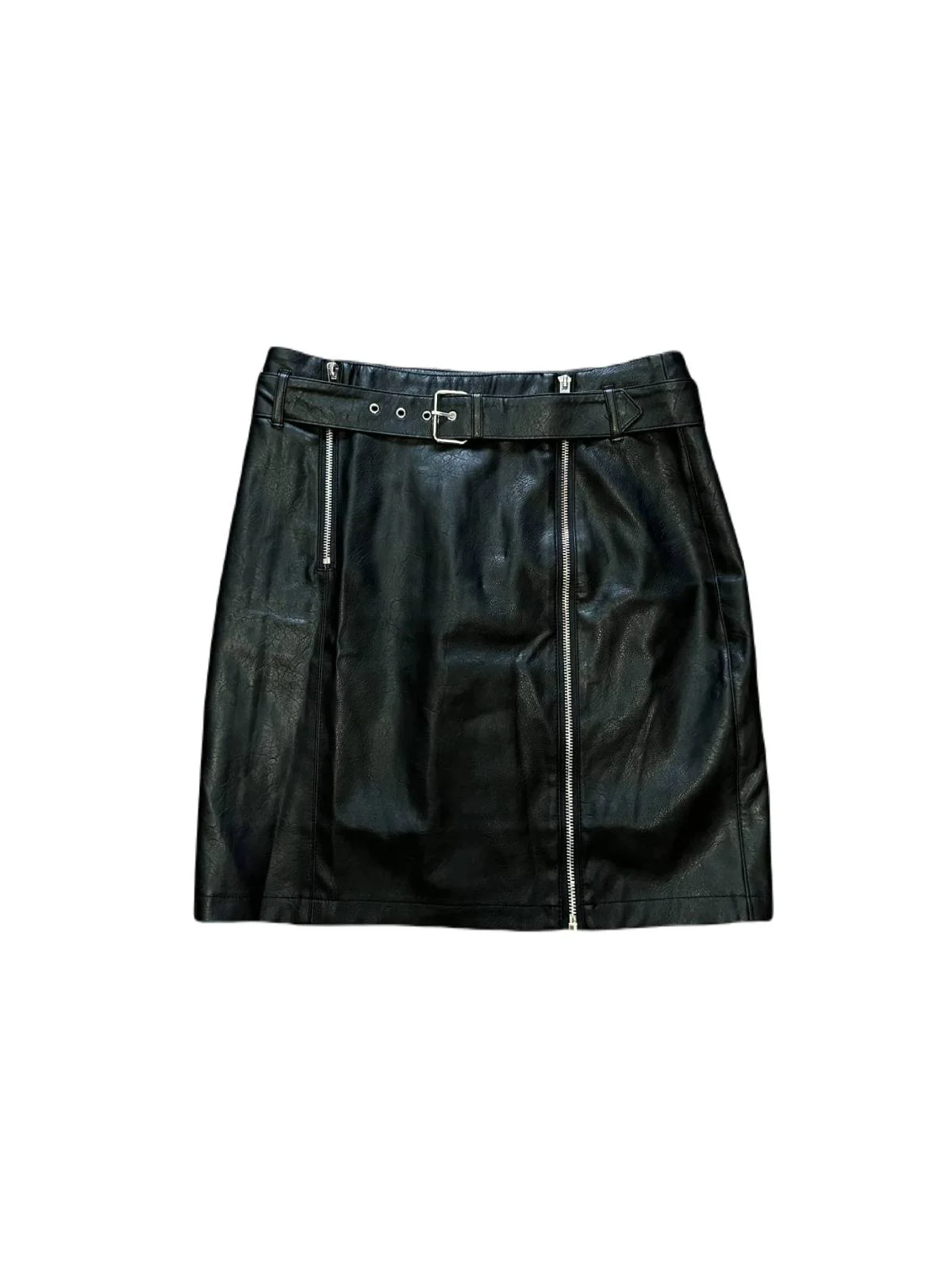 Fustă Mohito EU 38 | Negru, Mini, Poliuretan