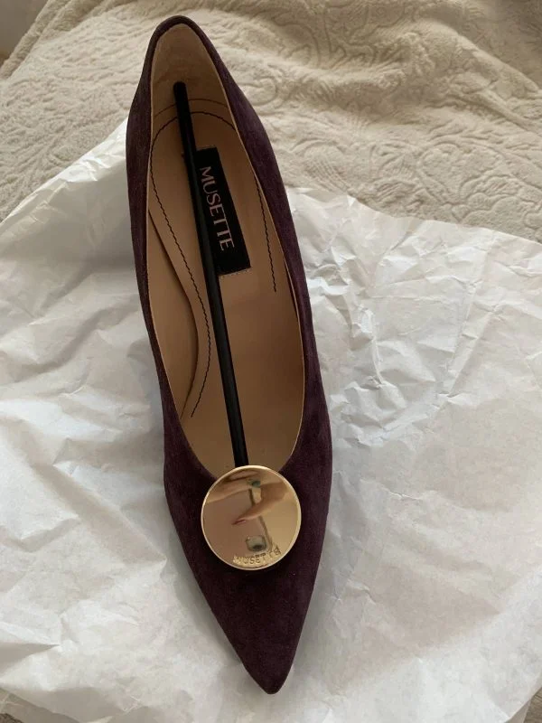 Pantofi cu toc înalt Musette EU 38 | Burgundy - Image 2