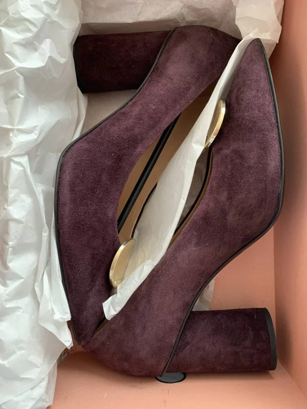 Pantofi cu toc înalt Musette EU 38 | Burgundy - Image 4