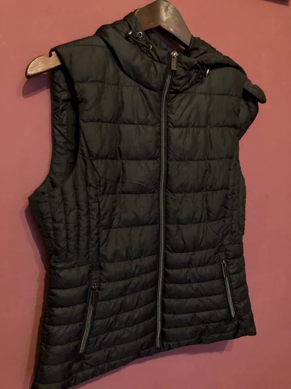Vestă Zara S | Negru, Cu glugă, Poliester - Image 4