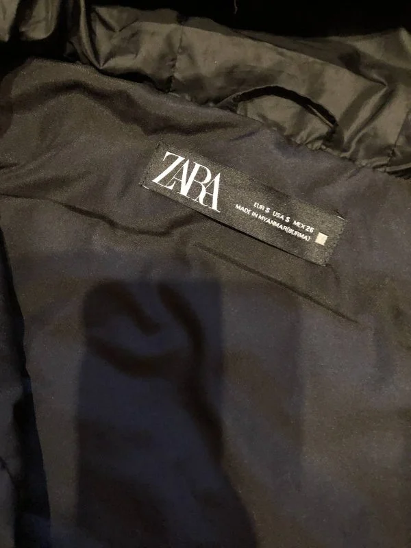 Vestă Zara S | Negru, Cu glugă, Poliester - Image 2