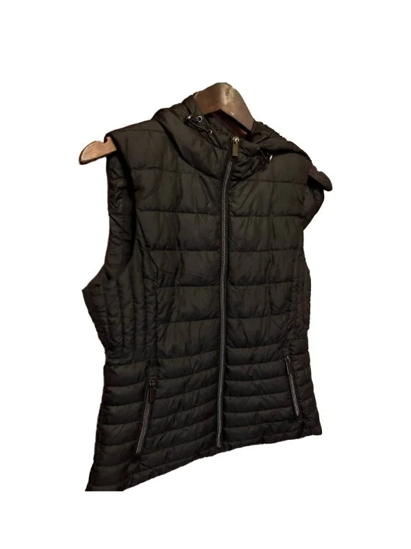 Vestă Zara S | Negru, Cu glugă, Poliester