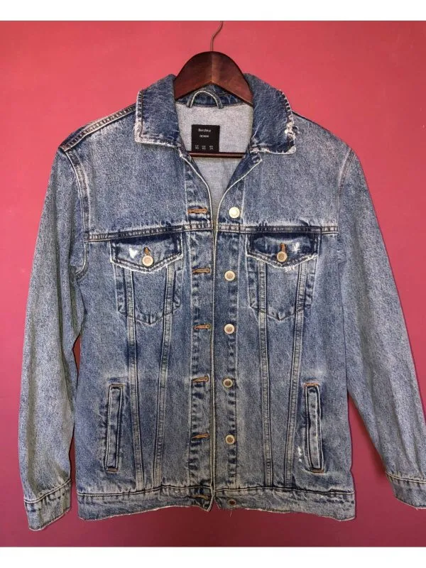 Geacă din denim Bershka XS | Albastru, Fără glugă, Denim - Image 2
