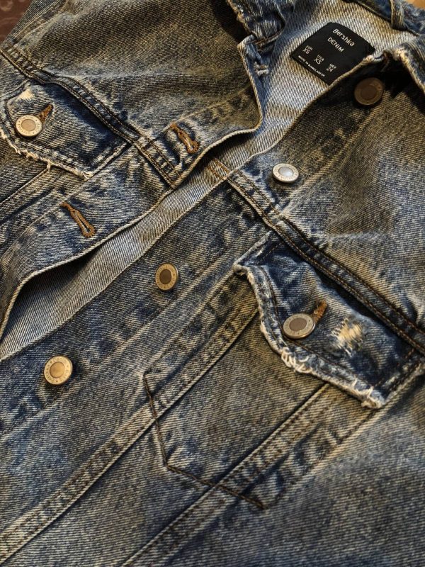Geacă din denim Bershka XS | Albastru, Fără glugă, Denim - Image 4