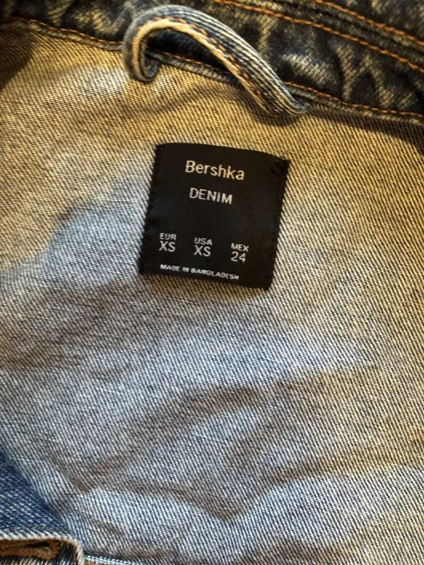 Geacă din denim Bershka XS | Albastru, Fără glugă, Denim - Image 5