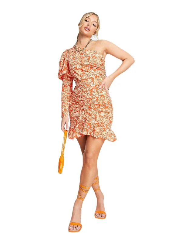 Rochie casual AX PARIS UK 8 | Portocaliu, Mini, Poliester