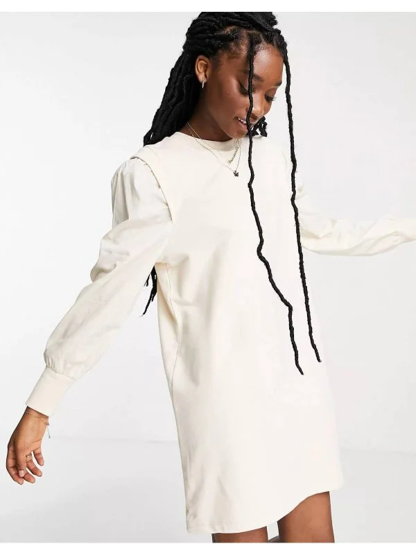 Rochie casual JDY S | Crem, Mini, Bumbac - Image 2