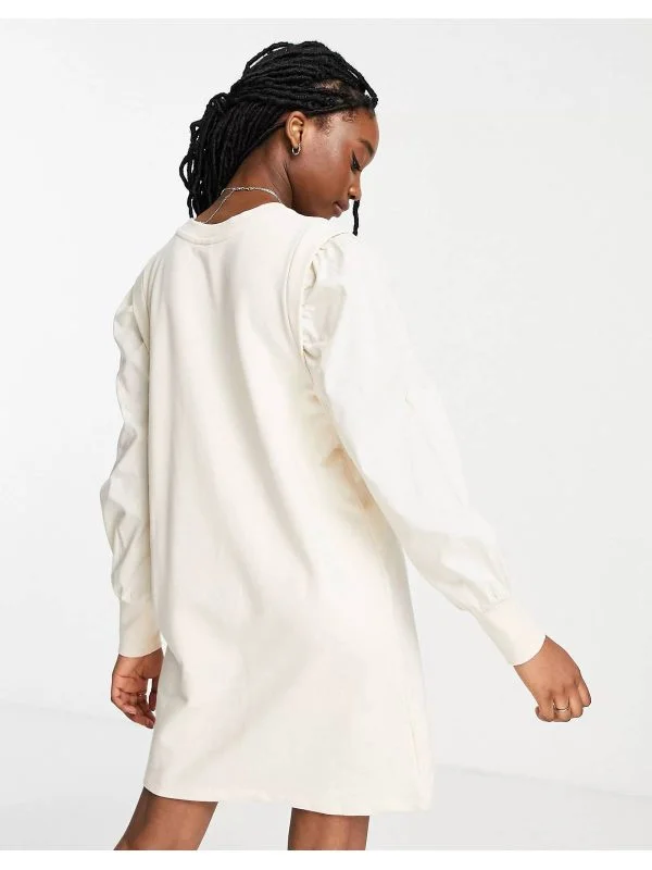 Rochie casual JDY S | Crem, Mini, Bumbac - Image 3