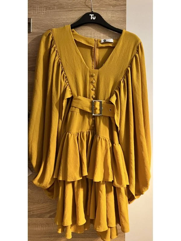 Rochie de seară TGH EU 34 | Galben, Mini, Poliester - Image 8