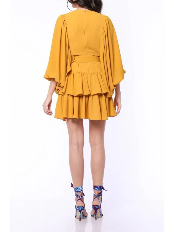 Rochie de seară TGH EU 34 | Galben, Mini, Poliester - Image 3