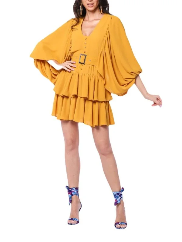 Rochie de seară TGH EU 34 | Galben, Mini, Poliester