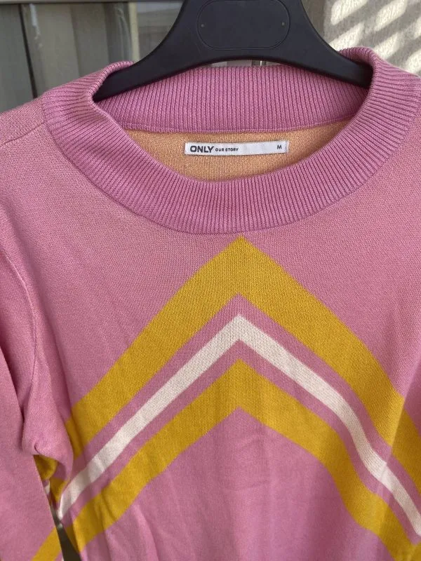 Pulover Only M | Roz, Normal, Regular fit, Vâscoză - Image 2