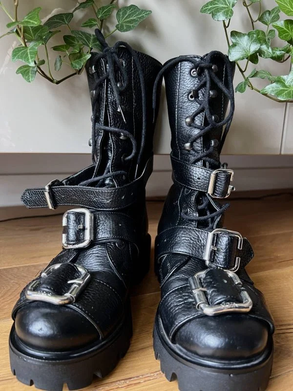 Ghete MOJA EU 35 | Negru, Piele naturală - Image 7