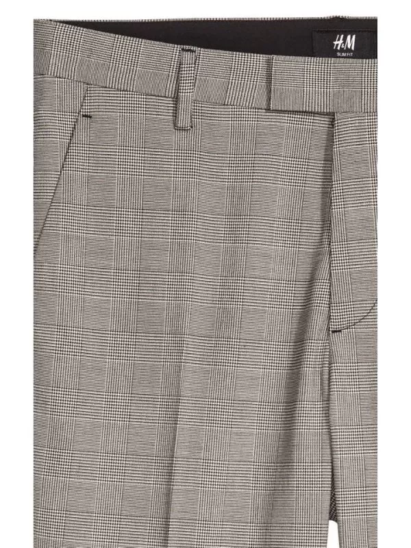 Pantaloni H&M EU 36 | Gri, Lungi, Poliester - Image 3