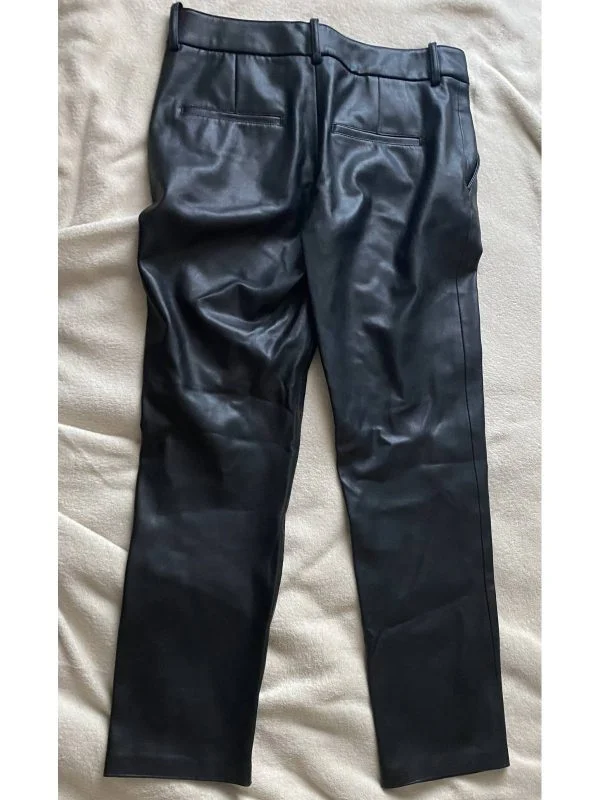 Pantaloni Zara EU 34 | Negru, Lungi, Piele ecologică - Image 6