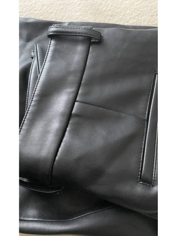 Pantaloni Zara EU 34 | Negru, Lungi, Piele ecologică - Image 9