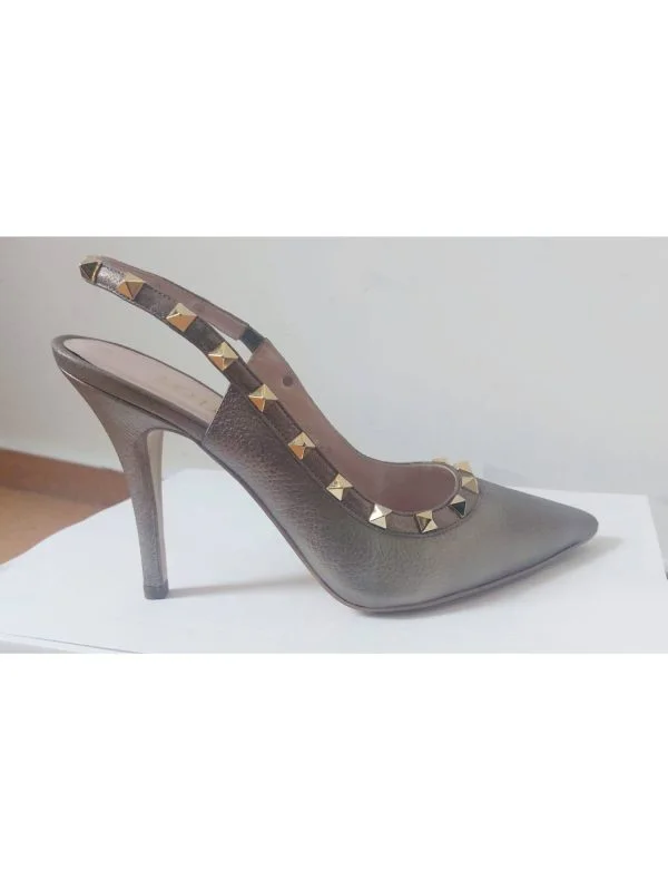 Pantofi cu toc înalt LODI EU 38 | Auriu, Piele naturală - Image 5