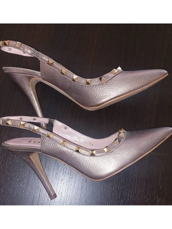 Pantofi cu toc înalt LODI EU 38 | Auriu, Piele naturală - Image 3