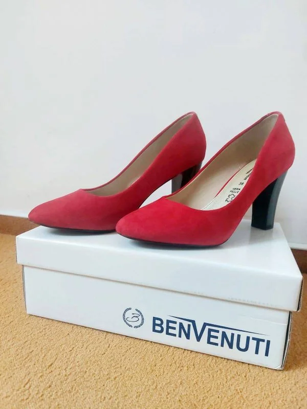 Pantofi cu toc înalt SOLO DONNA EU 39 | Roșu, Piele naturală - Image 2