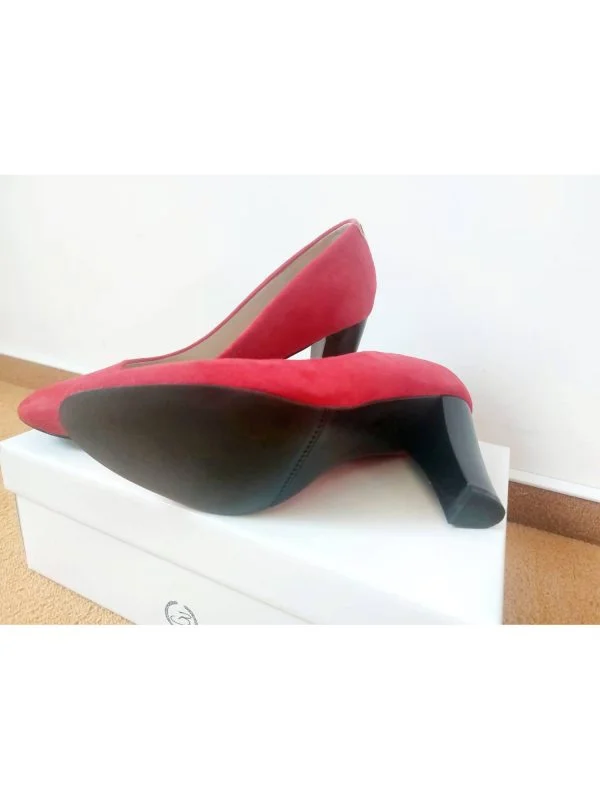 Pantofi cu toc înalt SOLO DONNA EU 39 | Roșu, Piele naturală - Image 3