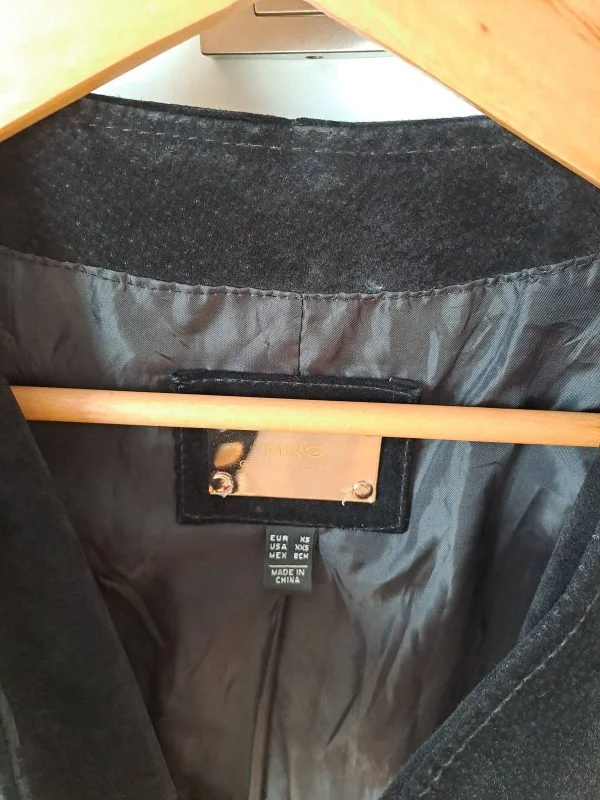 Geacă biker Mango XS | Negru, Fără glugă, Piele naturală - Image 4